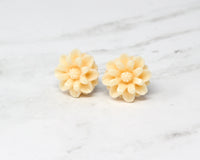 Single Bloom Studs in Peach Flower